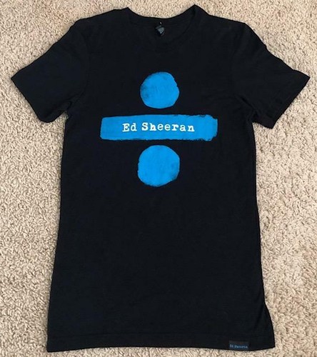 Ed Sheeran Divide Concert Tour Cities List Black T-Shirt Size Small - Picture 1 of 6