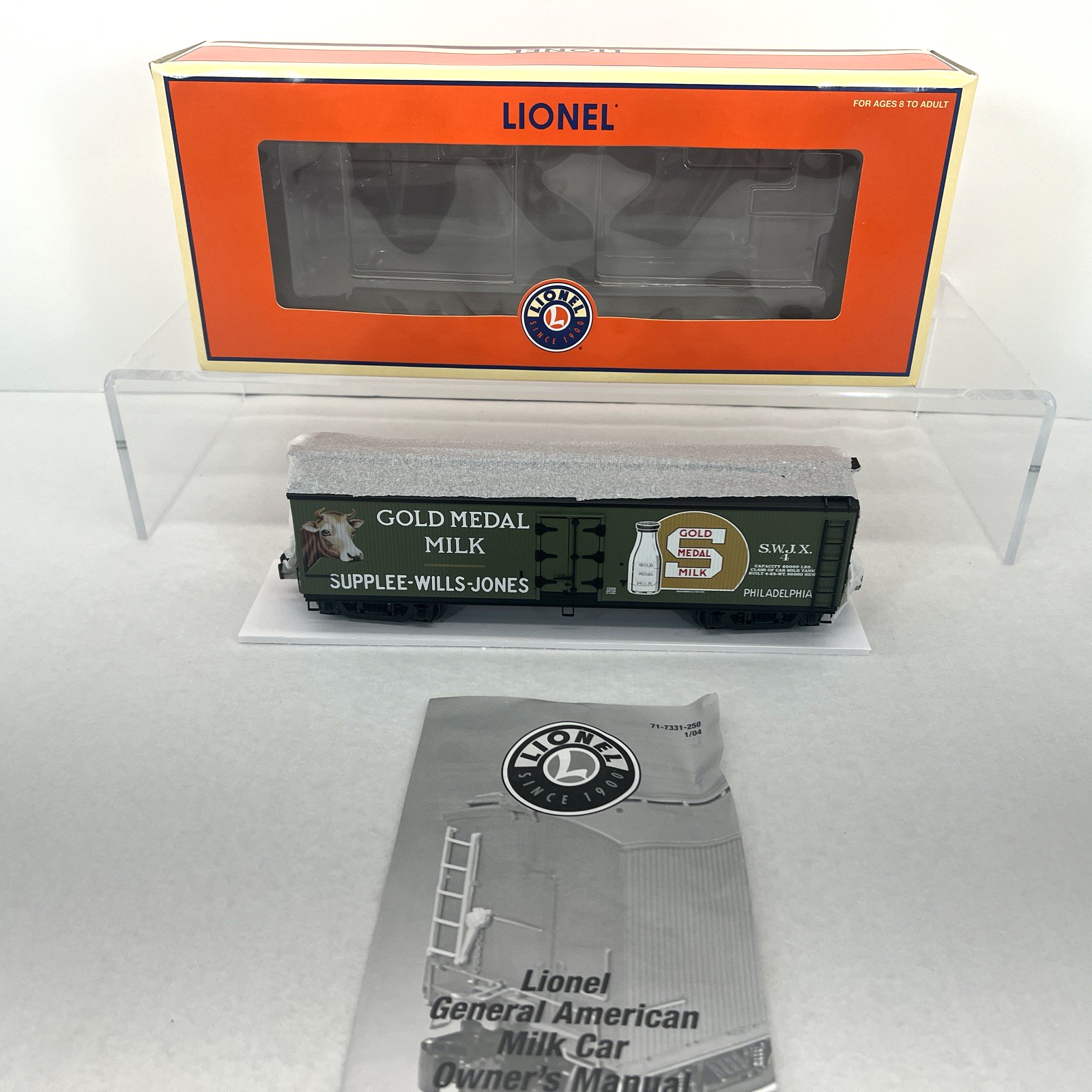 Lionel O Gauge Supplee Gold Medal Milk Reefer Car #4 Philadelphia Brand New