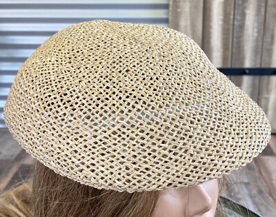 DPC Straw Newspaper Boy Cabbie Cap Large Hat Seagrass