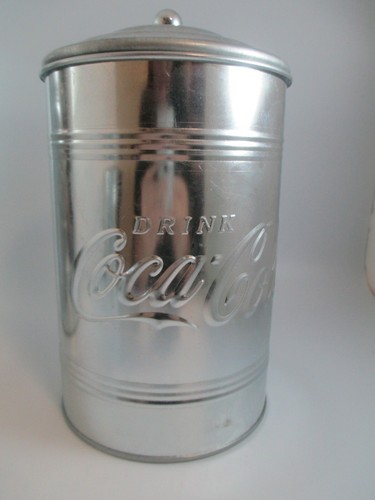 Coca-Cola Set of 3 Galvanized Steel Cookie Jar Canisters Small Medium and Large - Picture 6 of 9
