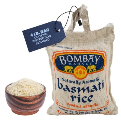 White Basmati Rice - Aromatic & Nutty Flavor Basmati Rice - Long Grain Rice B...