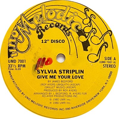 Sylvia Striplin - Give Me Your Love Us | eBay