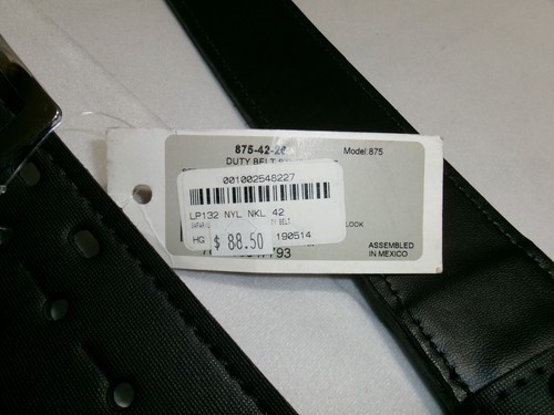 H443 SAFARILAND 42" Duty Belt Black with Chrome 42 Inch - Picture 3 of 7