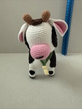 Cute Cow Handmade Crochet Amigurumi Gift Home Accessories Toy