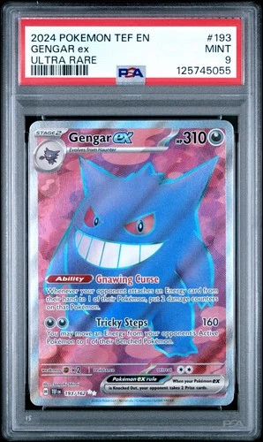 Gengar EX 193/162 | Pokémon Temporal Forces Ultra Rare Full Art PSA 9