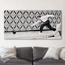 Richard Nixon Bowling At The White House Canvas Wall Art Print