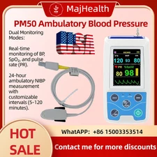 PM50 Ambulatory Blood Pressure & SpO2 Monitor Holter - 24HR NIBP - USA Stock