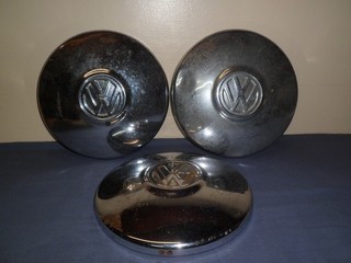 ORIGINAL VINTAGE VW BEETLE CHROME HUB CAPS