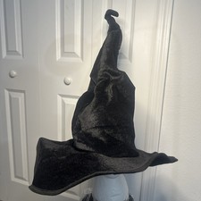 Black Witch Hat Bendable Wire Rim Soft Halloween Costume