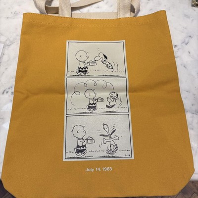 Vintage Peanuts Snoopy Museum Tote Bag Scheduled To End Tote Bag  Shoulder Bag
