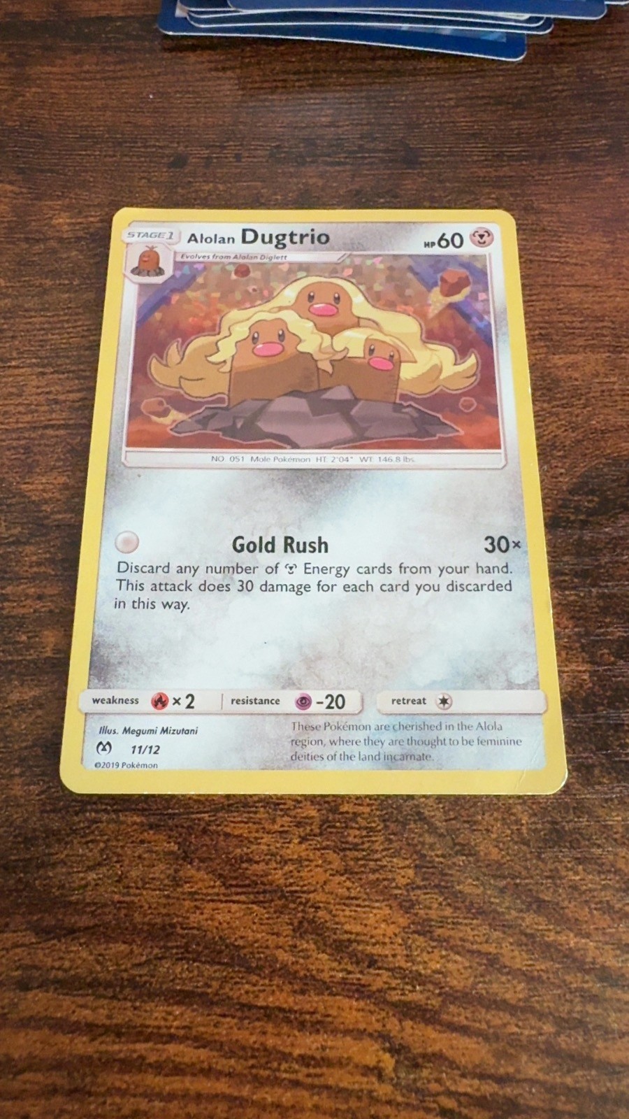 Alolan Dugtrio 011/012 Holo Promo McDonald's Promos 2019 Pokemon Holo MP
