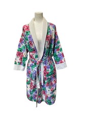 VTG Victoria Secret Gold Label Floral Towel Bath Robe One Size Made In Greece