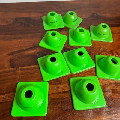 KamelKone Bright Green Training Cones Set of 9 Versatile Sports Agility Markers