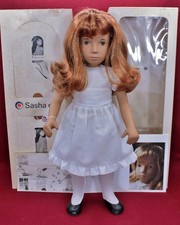 Vintage 16" Sasha Doll 108 Redhead,White Dress,Belt,Tights,Shoes,Tag And Box,UK.