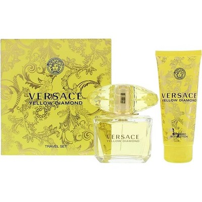 VERSACE YELLOW DIAMOND for Women 2 pcs SET 1.7 oz EDT Spray + 3.4 oz BODY LOTION