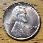 1937 Lincoln Wheat One Cent 1c Coin BU #AA672