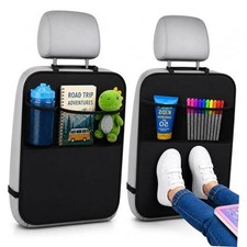 Car Kick Mats Back Seat Protector 2 Pack ,Car Seat Protector  Black 27 Inch