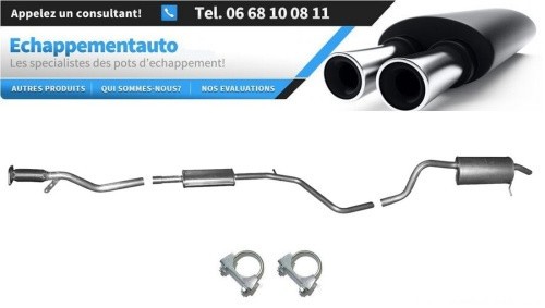Ligne d'échappement Dacia Dokker 1.2 TCe en acier traité anti-corrosion