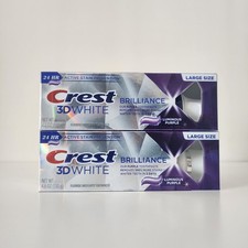 2x Crest 3D White Brilliance Luminous Purple Toothpaste 4.6oz Exp 03/2027 New