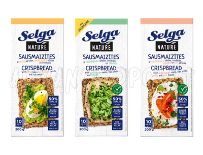 Selga Crispbread Oat Seed Crackers 200g 7.05oz x3 Pack Healthy Snack EU