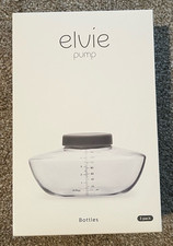 Elvie Pump Collection Bottles 3-Pack 150ml w/ Lids Clear/Gray EP01-PUA-BO003-B