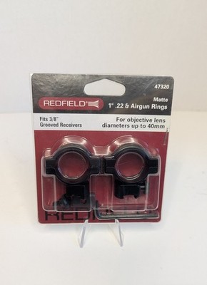 Redfield 47320 Scope Rings Fits 3/8  Grooved Receivers Matte 1  22 & Airgun 40mm