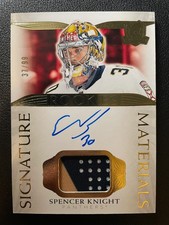 21-22 The Cup Hockey Signature Materials Patch Auto Rookie Spencer Knight #/99