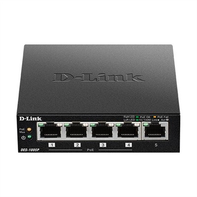 D-Link DES-1005P Unmanaged L2 Fast Ethernet (10/100) Full DES-1005P/E