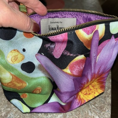 Neiman Marcus/ Christopher Beane Cosmetic Bag Floral - 10  New W/O Tag