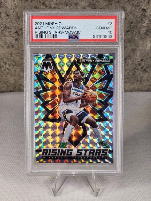 2021-22 Panini Mosaic - Rising Stars Anthony Edwards #3 PSA 10 Gem