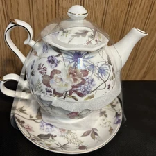 BRAND NEW Grace Teaware Fine Porcelain Tea For One Set PRETTY FLORAL DESIGN 