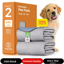 Washable Pee Pads for Dogs, 2Pack Reusable Puppy Pads Fast Absorbent Dog Pee