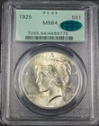 1925 Peace Silver Dollar $1 PCGS OGH MS64 CAC - Ships Free!