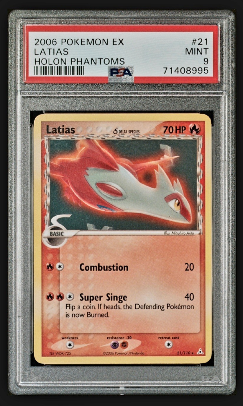 2006 😺 PSA 9 Latias Pokemon EX #21 Holon Phantoms