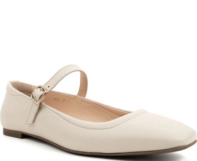 White Casual Closed Ballerinas Sergio Moretti SM6014-3433WHT