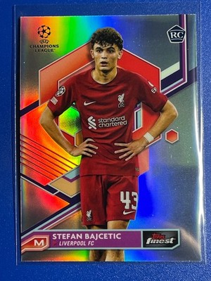 Topps Finest UCC 2022/23 Refractor Liverpool Fc RC Stefan Bajcetic #117