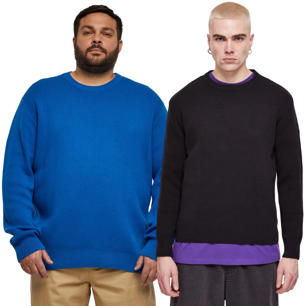 Urban Classics CUT ON SLEEVE NAPS INTERLOCK CREW - Sweatshirt - Lightgrey/light Grey - Zalando