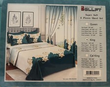 SET de 8 pieza Sabana con cortina size King NUEVO