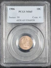 1906 Barber Dime 10C PCGS MS65 Lovely Pink Color Old Glory C&C Daily 1c Auction!