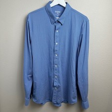 Rhone Commuter Shirt Large Regular Blue Gingham Performance Button Down