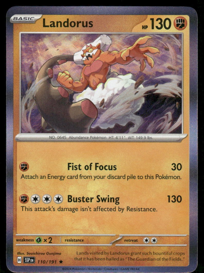 Landorus Surging Sparks [110/191] Rare Holofoil NM Pokemon