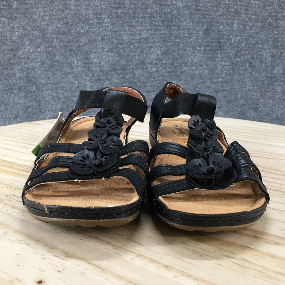 NEW Flexus By Spring Step Sandals Womens 6 Adede Casual Slingback Flats Black - Image 4 of 4