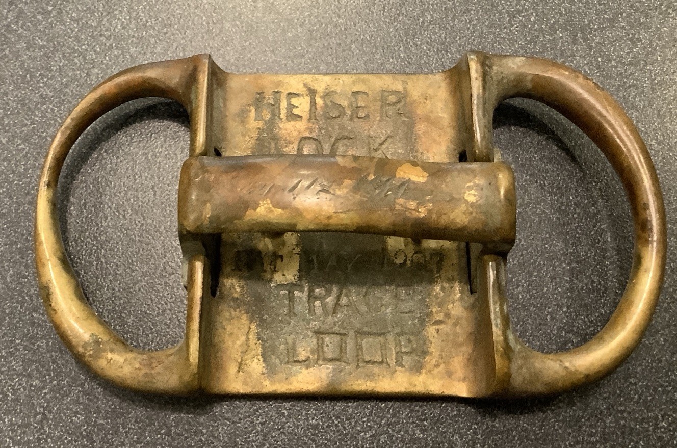 ANTIQUE H. H. HEISER (famous Saddle Maker) CINCH LOCK PATENT MAY 1907