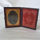 Antique Daguerreotype Portrait Woman Embossed Union Case Victorian Photography
