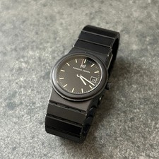 Porsche Design IWC Fish Crown Date Red Hand Used Rare From JAPAN