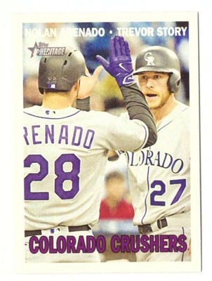 2016 Topps Heritage Combo Cards - COLORADO ROCKIES Team Set