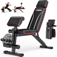 Foldable Workout Bench Adjustable Weight Bench for Home Gym