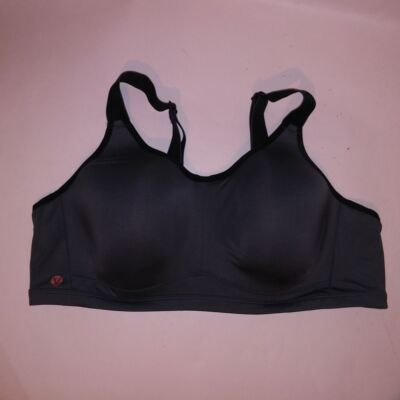 LIVI for Lane Bryant Sports Bra 44DD Gray Solid Lightly Lined
