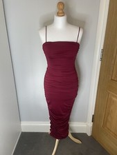 Maroon Raunched Dress size S