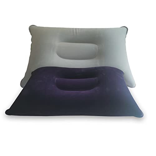 2 Pack Air Pillow Inflatable Neck Lumbar Pillow Support for Hiking Camping - Picture 1 of 7
